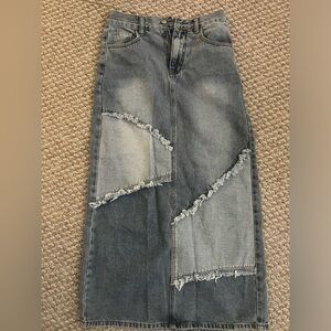 Denim Maxi Skirt